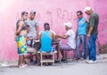 Dominos players in Havana , Cuba Royalty Free Stock Photo