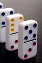 Dominos in a Row Royalty Free Stock Photo
