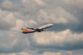 Domodedovo, Russia - May 12, 2019: Boeing 747-419 BDSF type code: B744 Asiana Cargo Airlines take off at Domodedovo