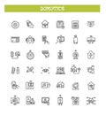 Domotics Icons . Linear dot style Icons. Vector illustration