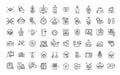 Domotics Icons . Linear dot style Icons. Vector illustration