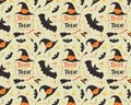 Domppattern : Trick or Treat Halloween Pattern Royalty Free Stock Photo