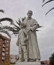 Don Bosco statue in Badajoz - Spain Royalty Free Stock Photo