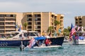 Don Jr and Kimberly Guilfoyle Trump Boat Parade Royalty Free Stock Photo