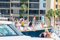 Don Jr and Kimberly Guilfoyle Trump Boat Parade Royalty Free Stock Photo