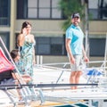 Don Jr and Kimberly Guilfoyle Trump Boat Parade Royalty Free Stock Photo