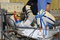 Don Pettit During Space Suit Leak Check in Baikonur