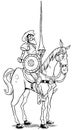 Don Quixote Line Art