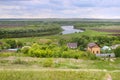 The Don river and Kostyonki village near Voronezh city, Russia Royalty Free Stock Photo