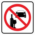 Don`t drink and drive sign drawing by Illustration Royalty Free Stock Photo