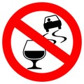 Don`t drink and drive vector sign