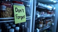 Don\'t Forget Post-it Note on Fridge Door - AI Generated Royalty Free Stock Photo