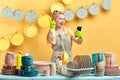 Don`t forget to call in the housework service. Royalty Free Stock Photo