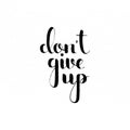 Don`t give up handwritten lettering