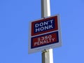 Don't honk sign