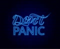 Don`t panic lettering. Vector illustration for card