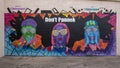 Don`t Pannek mural painted on a brick wall by Preston Pannek, Deep Ellum, Texas