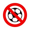 No football or ball games allowed sign