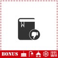 Don`t read book icon flat Royalty Free Stock Photo