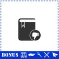 Don`t read book icon flat Royalty Free Stock Photo