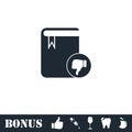 Don`t read book icon flat Royalty Free Stock Photo