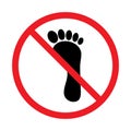 don't step on icon vector Royalty Free Stock Photo