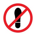 don't step on icon vector Royalty Free Stock Photo