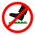 don't step on icon vector Royalty Free Stock Photo