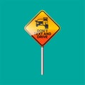 Don`t text and drive road sign
