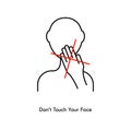 Don`t touch face icon