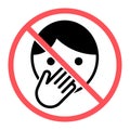 Don`t touch your face icon Royalty Free Stock Photo