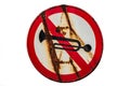 Don`t use horn. DON`T HONK. No honking here. Sound signal prohibited. Royalty Free Stock Photo