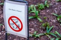 Don`t walk on grass sign board Royalty Free Stock Photo