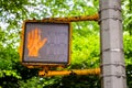 Pedestrian traffic light in New York City, Royalty Free Stock Photo