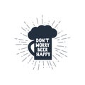 Don`t worry beer happy vector vintage concept