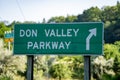 Don Valley Parkway sign. Royalty Free Stock Photo