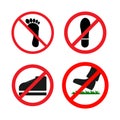 don't step on icon vector Royalty Free Stock Photo