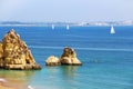 Dona Ana beach in Lagos, Portugal Royalty Free Stock Photo