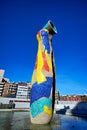 Dona i Ocell (Woman and Bird), sculpture by Joan Miro in Parc de l\'Escorxador, Barcelona. Catalunya, Spain Royalty Free Stock Photo