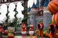 Donald duck and Daisy during halloween celebrations at Disneyland Paris Royalty Free Stock Photo