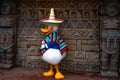 Donald Duck in Mexican clothes at Epcot 2 Royalty Free Stock Photo