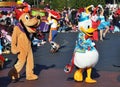 Donald Duck and Pluto in Disney Parade