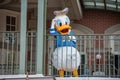 Donald Duck waving from the balcony at Walt Disney World Railroad at Magic Kingdom 399 Royalty Free Stock Photo
