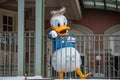 Donald Duck waving from the balcony at Walt Disney World Railroad at Magic Kingdom 400 Royalty Free Stock Photo