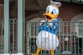 Donald Duck waving from the balcony at Walt Disney World Railroad at Magic Kingdom 404 Royalty Free Stock Photo