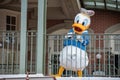 Donald Duck waving from the balcony at Walt Disney World Railroad at Magic Kingdom 407 Royalty Free Stock Photo