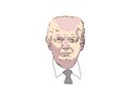 Donald John Trump, vector illustration portrait. Sketch by hand drawn. American businessman, actor, politician and President of t Royalty Free Stock Photo