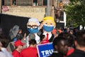 Donald Trump and Anthony Fauci Masked Costume Protesters