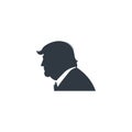 Donald Trump black silhouette.