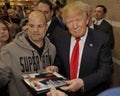 Donald Trump campaigns at Nevada Caucus polling station, Palos Verde Highschool, NV Royalty Free Stock Photo